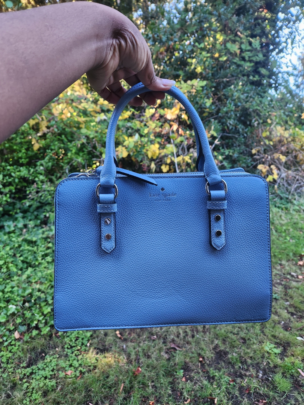 kate spade Mulberry street Lise Blue Leather Top-Handle Satchel